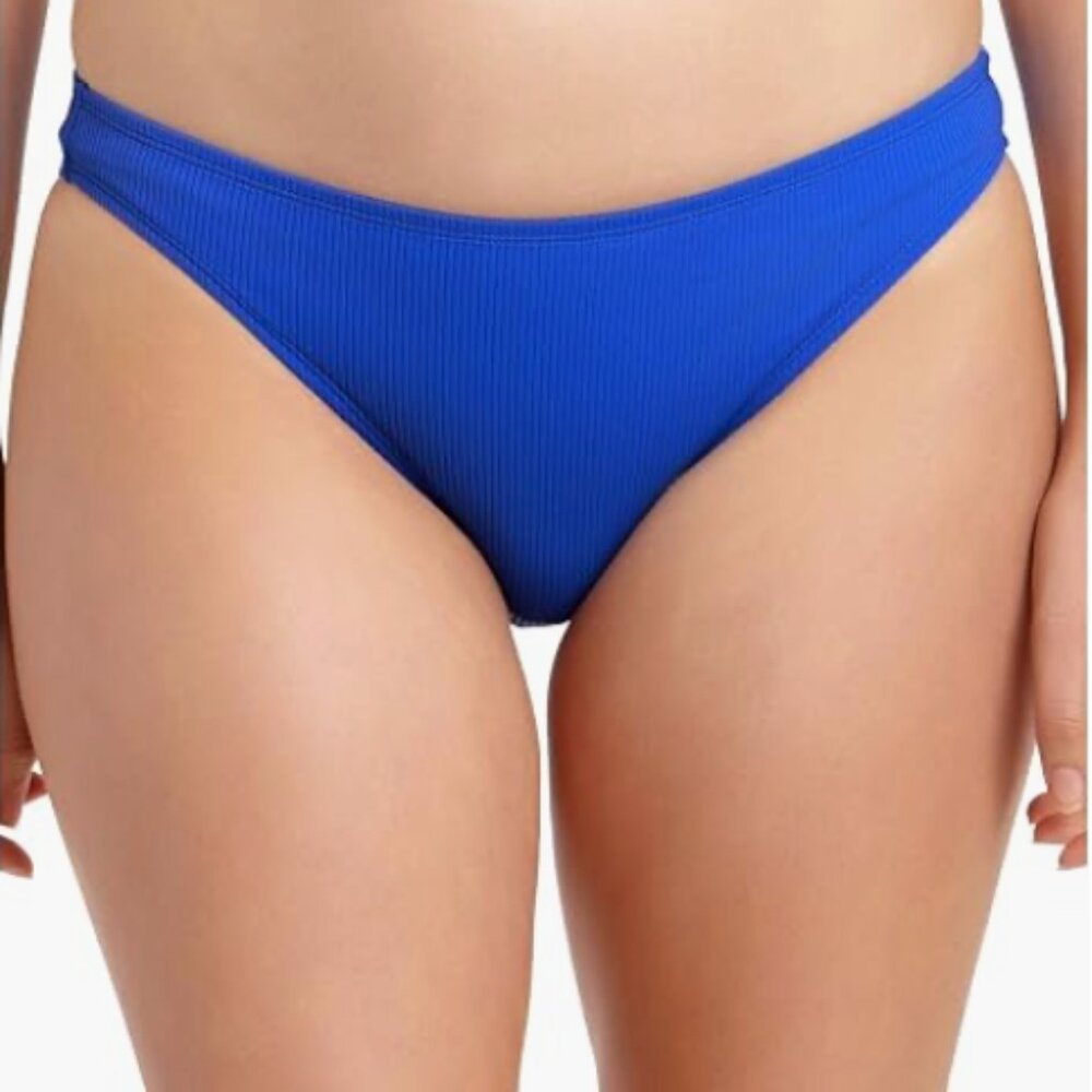 California Waves Juniors' Hipster Ribbed Bikini Swim Bottom Size L 7708